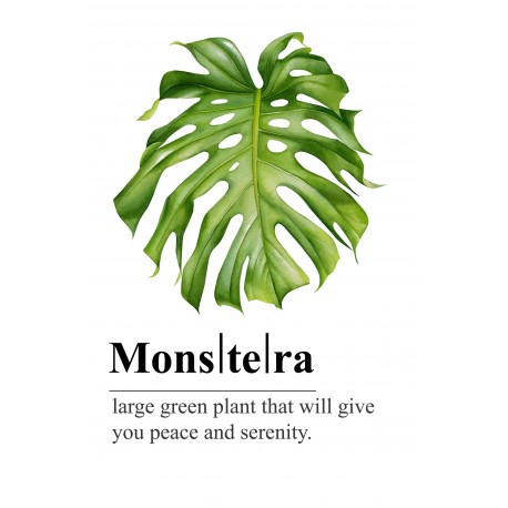 Glasbild " Monstera Grün"