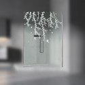 Walkin-Dusche mit Lasergravur "Treebranch" LD051