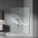 Walkin-Dusche mit Lasergravur "Nebel" LD004-2